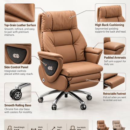 Ergonomic Gaming & Office Chair with Massage and Reclining
