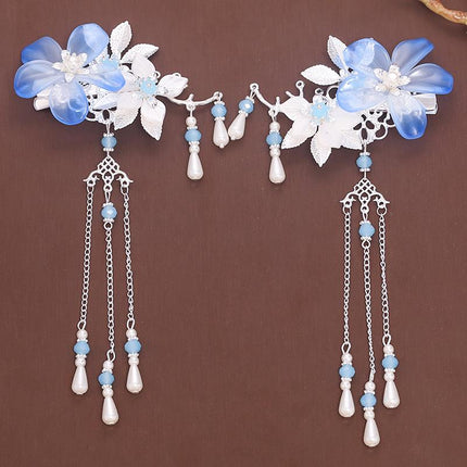 Peekaboo Studio Women's Flower Tassel Hairpin Set - Elegant Accessorie