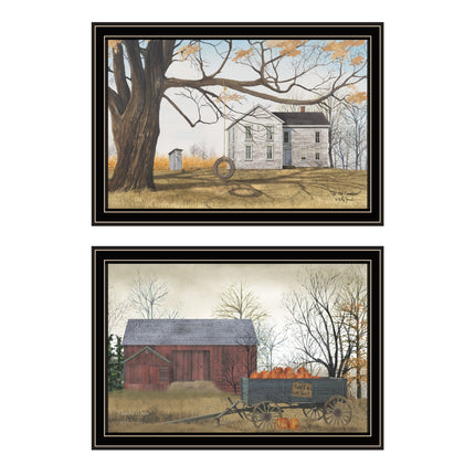 Billy Jacobs 2-Piece Farmhouse Wall Art Set - Black Framed Prints