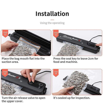 Vacuum Food Sealer Automatic With 60 Bags UK Dry And Wet Food Sealing Machine