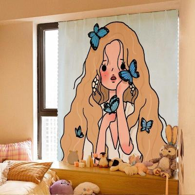 Peekaboo Studio Korean Style Velcro Curtain - Simple Paste Shading Clo