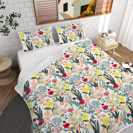 Peekaboo Studio Floral Quilt Set - 3 Pieces, Lightweight, All Season