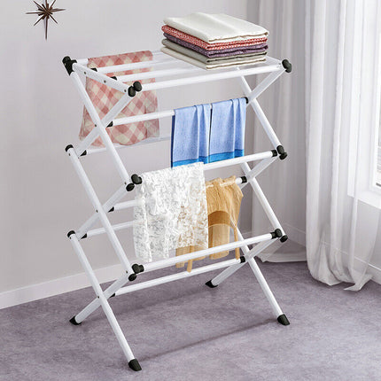Peekaboo Studio 3-Tier Metal Clothes Airer Dryer - Indoor/Outdoor Use