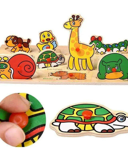 Interactive Montessori Wooden Puzzle Set - Fun Learning Toy for Early Childhood Development