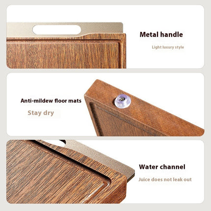 Solid Wood Cutting Board Anti Mildew Antibacterial Kitchen Chopping Board