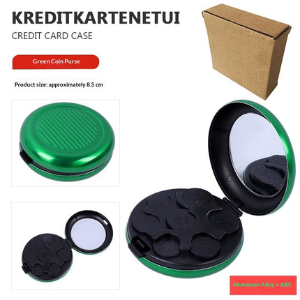 Peekaboo Studio Portable Euro Coin Storage Box with Built-in Mirror