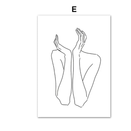Abstract Line Face Female Minimalist Wall Mural