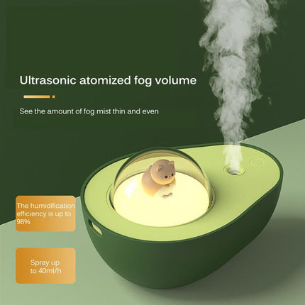 Peekaboo Studio Avocado Mini Spray Humidifier with Night Light & USB C
