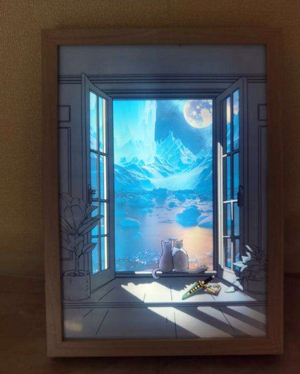 Voice-Activated Luminescent A3 Animated Wall Art - Enchanting Glow Decor