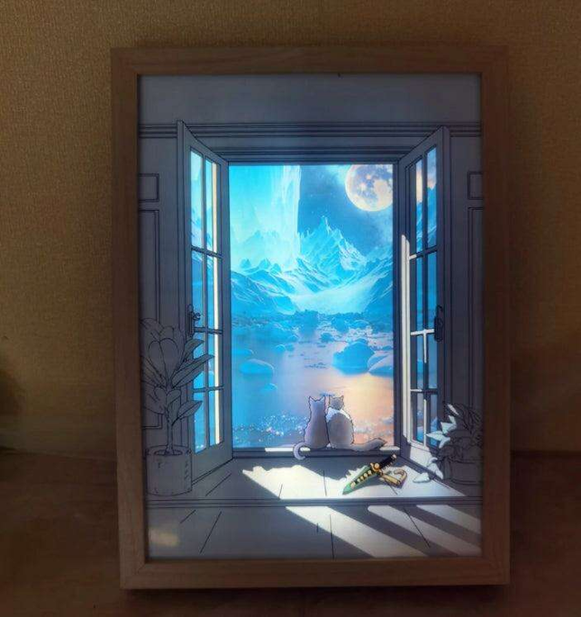 Voice-Activated Luminescent A3 Animated Wall Art - Enchanting Glow Decor