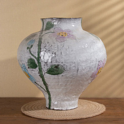 Rustic Ceramic Flower Vase For Indoor Decor 26 x 26.5 cm Desktop