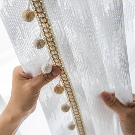 Peekaboo Studio Simple Pure Color Bedroom Curtain - Light-Filtering De
