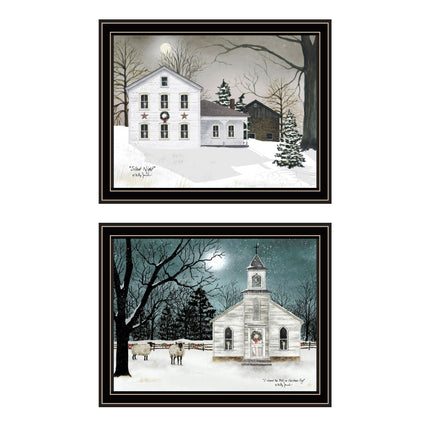 Billy Jacobs 2-Piece Silent Night Black Framed Wall Art Set