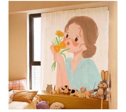 Peekaboo Studio Korean Style Velcro Curtain - Simple Paste Shading Clo