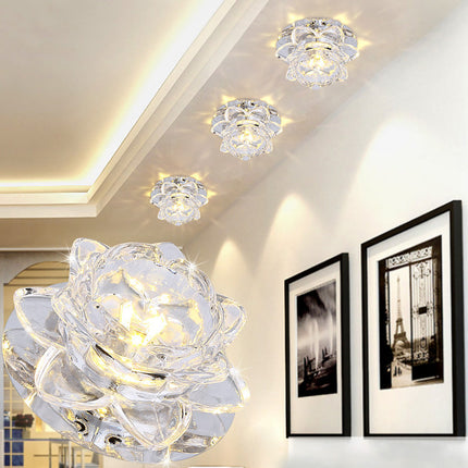 LED Aisle Light Corridor Hallway Lamp Crystal Stainless Steel 3W 5W