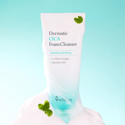 9wishes Dermatic CICA Foam Cleanser 150ml - Très Elite
