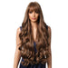 30-Inch Brown Wavy Synthetic Wig with Bangs - Perfect for Parties and Themed Events