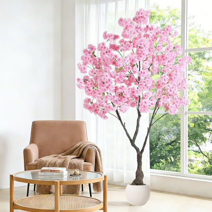 Pink Artificial Cherry Blossom Tree in Pot – 5 ft–7 ft
