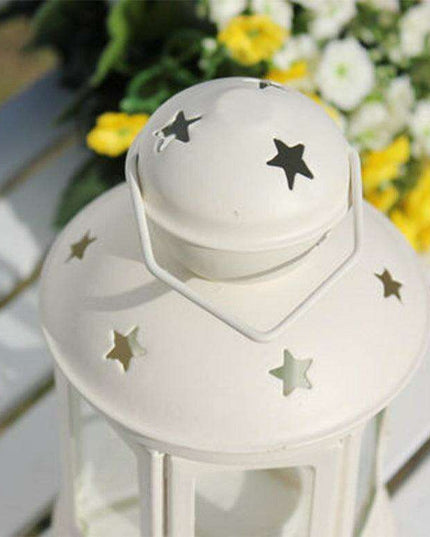 Elegant European Iron Candleholder Set with Glass Cup for Stylish Home Accents