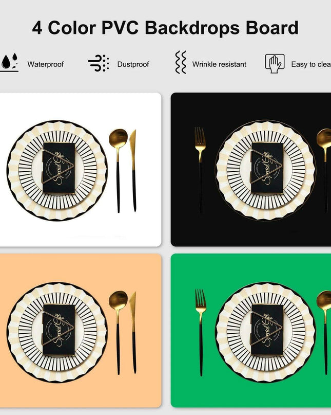 Portable Photography Softbox Studio Kit with Four Vibrant Backdrops