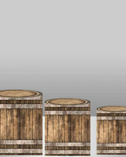 Customizable Wood Bark Elastic Fabric Cylinder Covers for Stunning Dessert Table Decor