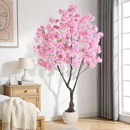 Pink Artificial Cherry Blossom Tree in Pot – 5 ft–7 ft