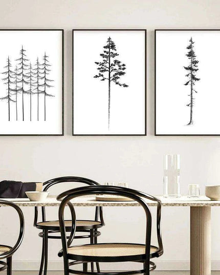 Coastal Serenity: Hemlock & Pine Forest Canvas Art Collection