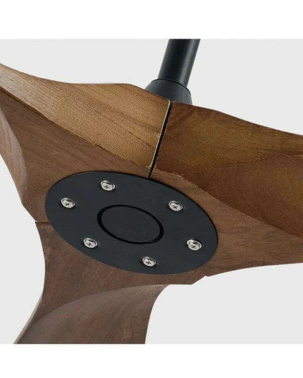 Vintage Industrial 60-Inch Wooden Ceiling Fan with Remote and Integrated Lighting