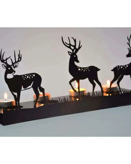 Elegant Rustic Deer Candle Holder for Serene Atmosphere