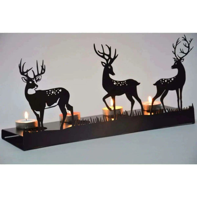 Elegant Rustic Deer Candle Holder for Serene Atmosphere