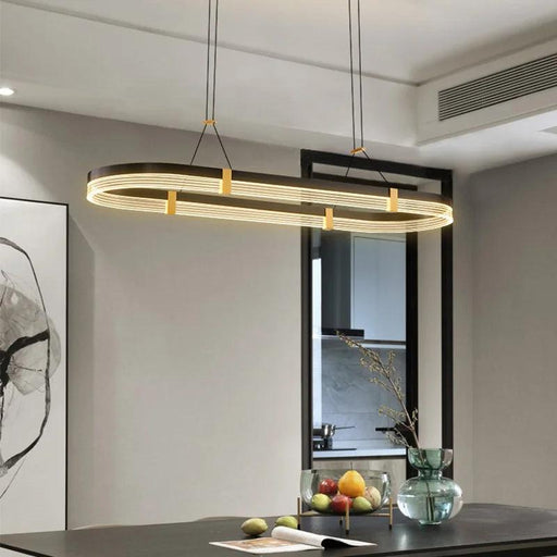 Modern Minimalist LED Chandelier with Adjustable Color and Brightness