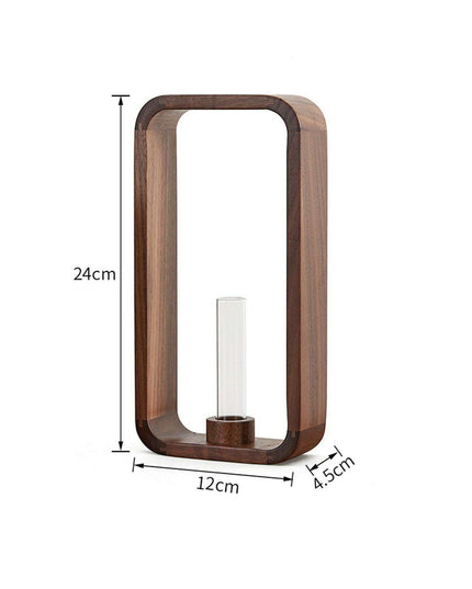 Elegant Black Walnut Hydroponic Planter: Handcrafted Artistry for Your Plant Collection