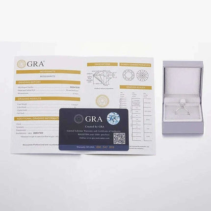 Eternal Sparkle Eco-Friendly Moissanite Engagement Ring - BAMOER's Luxurious Choice