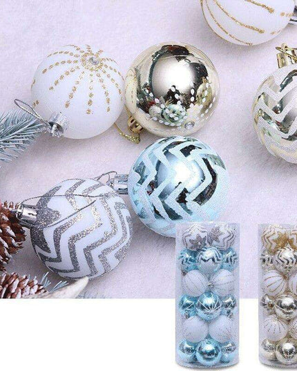 Elegant 24-Piece Holiday Bauble Collection for Festive Decor