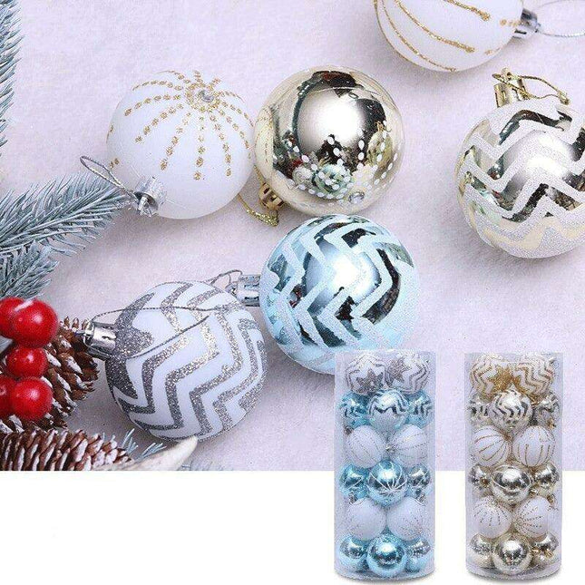 Elegant 24-Piece Holiday Bauble Collection for Festive Decor