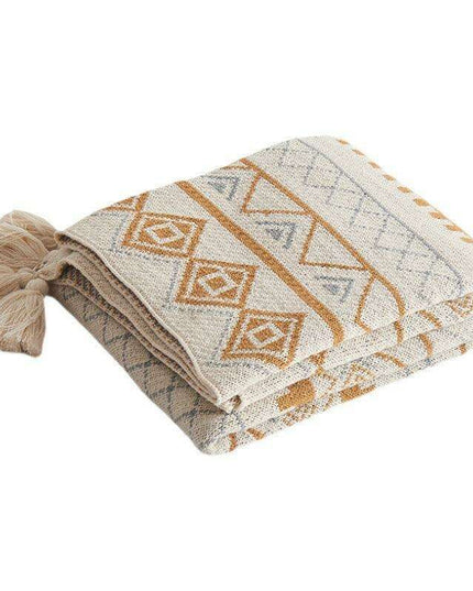 Cozy Nordic Luxe Acrylic Knit Blanket | Elegant Winter Home Decor & Sofa Throw