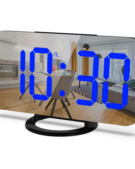 Intelligent LED Alarm Clock with Dual USB Charging and Adaptive Brightness Sensor