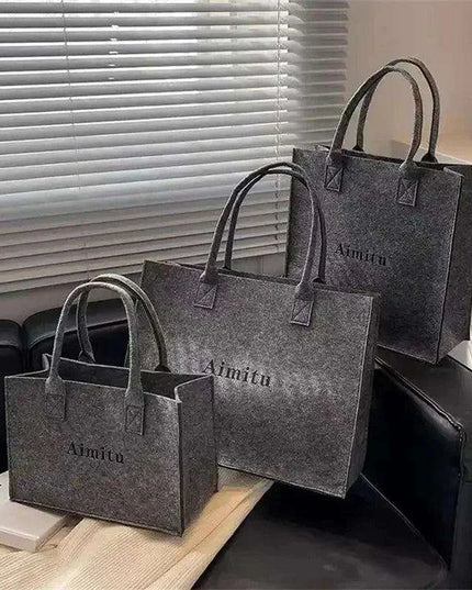 Personalized Felt Tote Bags for Moms - 100 Pcs Custom Logo Shopping Gift