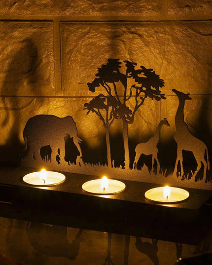 Wrought Iron Laser Cut Candle Holder – Stylish Tealight Decor for Home and Gifts