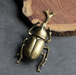 Brass Beetle Insect Decor Ornament for Office Desktop
