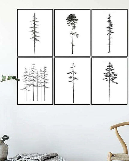 Coastal Serenity: Hemlock & Pine Forest Canvas Art Collection