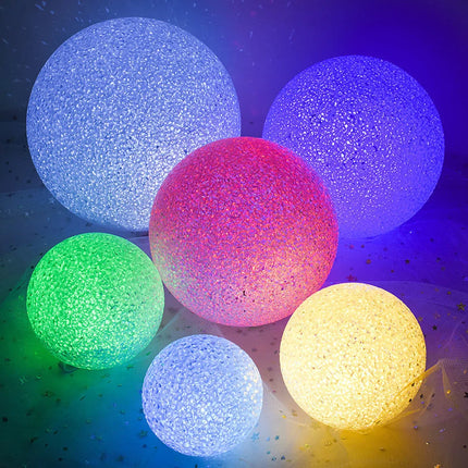 LED Crystal Ball Night Light — Hand-Held Glow Lamp, 8–14cm