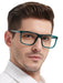 Chic Oversized Square Reading Glasses for Modern Men