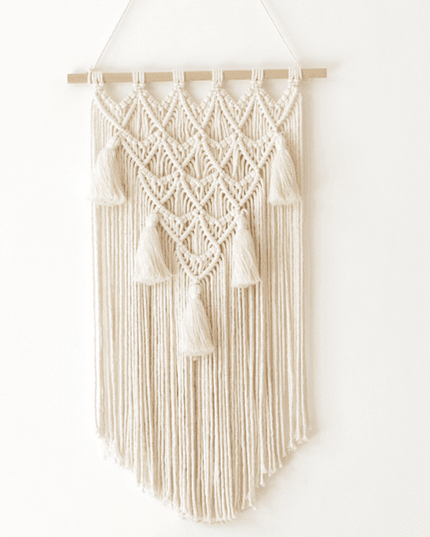 Geometric Boho Elegance: Handcrafted Macrame Wall Tapestry for Chic Décor