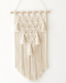 Boho Chic Handwoven Macrame Wall Tapestry with Geometric Charm: Artisanal Cotton Décor Piece