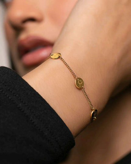 Eid Inspirational Arabic Bracelet - Symbols of Patience, Gratitude & Trust