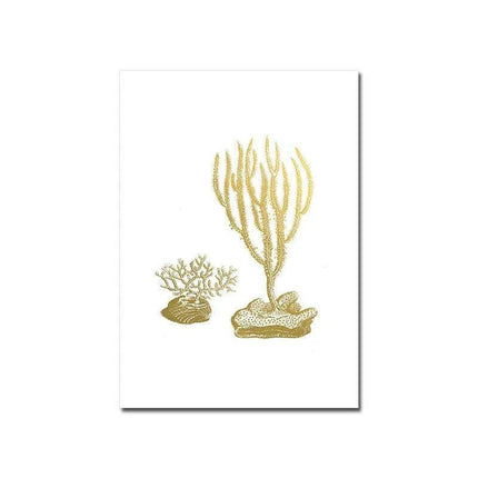 Serene Coastal Beauty: Golden Coral Tree Giclee Art Print for Stylish Home Decor