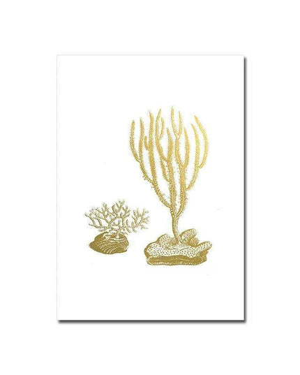 Serene Coastal Beauty: Golden Coral Tree Giclee Art Print for Stylish Home Decor