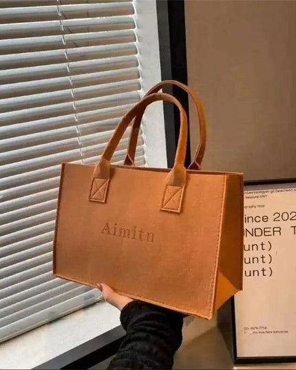 Personalized Felt Tote Bags for Moms - 100 Pcs Custom Logo Shopping Gift