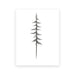 Coastal Trees Art Collection Prints - Western Hemlock and White Pine Forest Minimalist Canvas Wall Art Piece